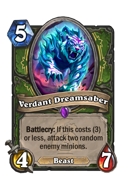 Verdant Dreamsaber Hearthstone kártya