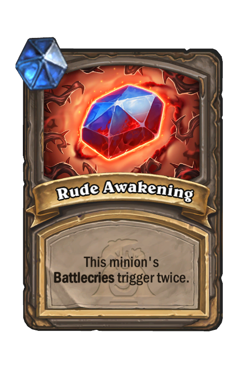 Rude Awakening Hearthstone kártya