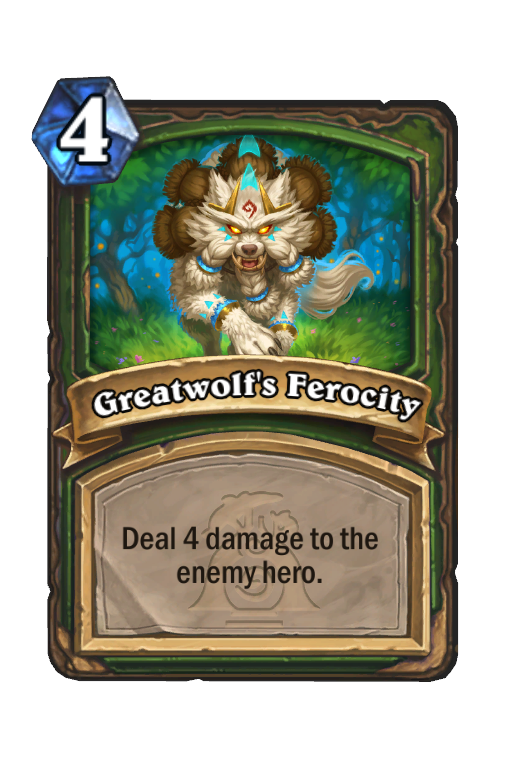 Greatwolf's Ferocity Hearthstone kártya