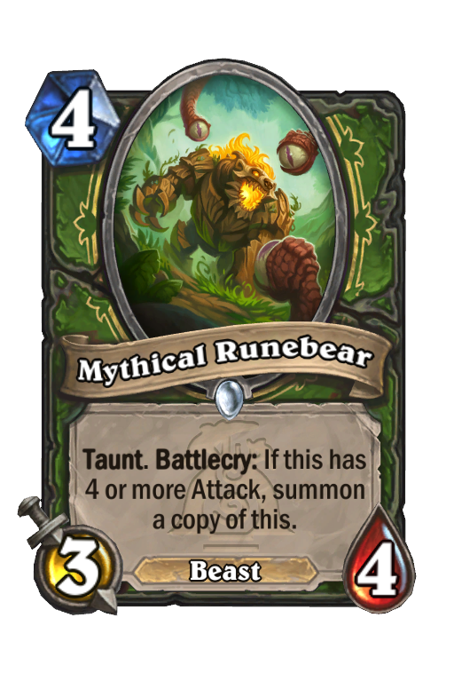 Mythical Runebear Hearthstone kártya