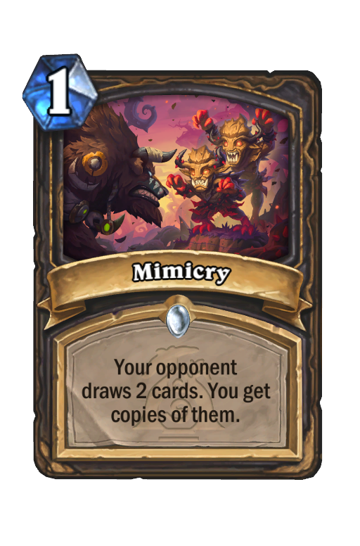Mimicry Hearthstone kártya