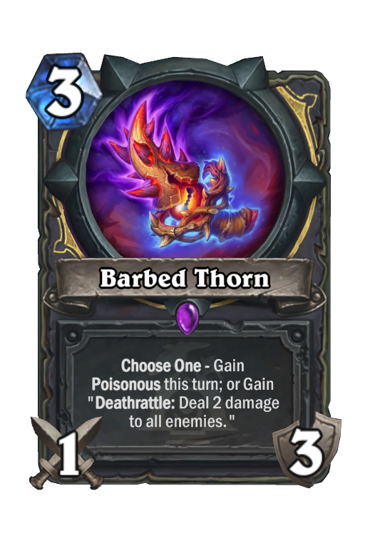 Barbed Thorn Hearthstone kártya