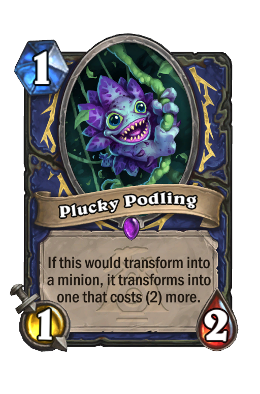 Plucky Podling Hearthstone kártya