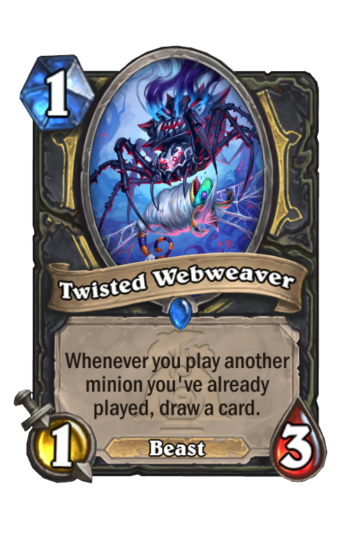 Twisted Webweaver Hearthstone kártya