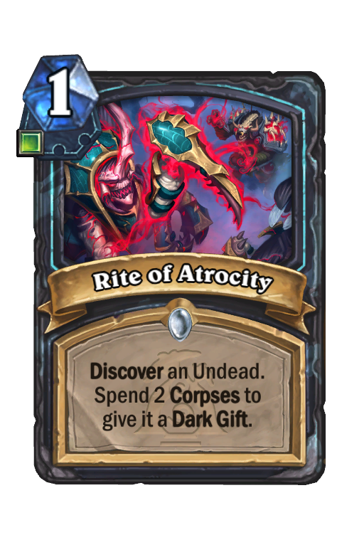 Rite of Atrocity Hearthstone kártya