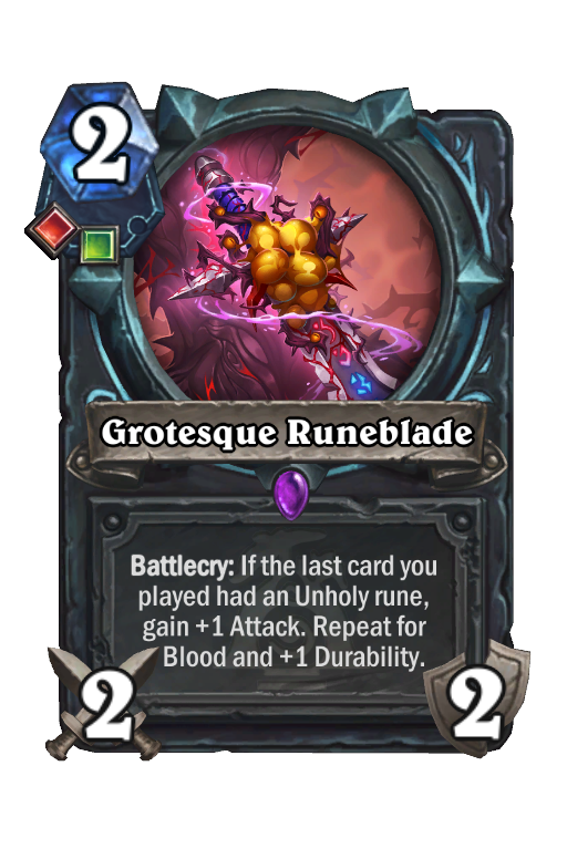 Grotesque Runeblade Hearthstone kártya