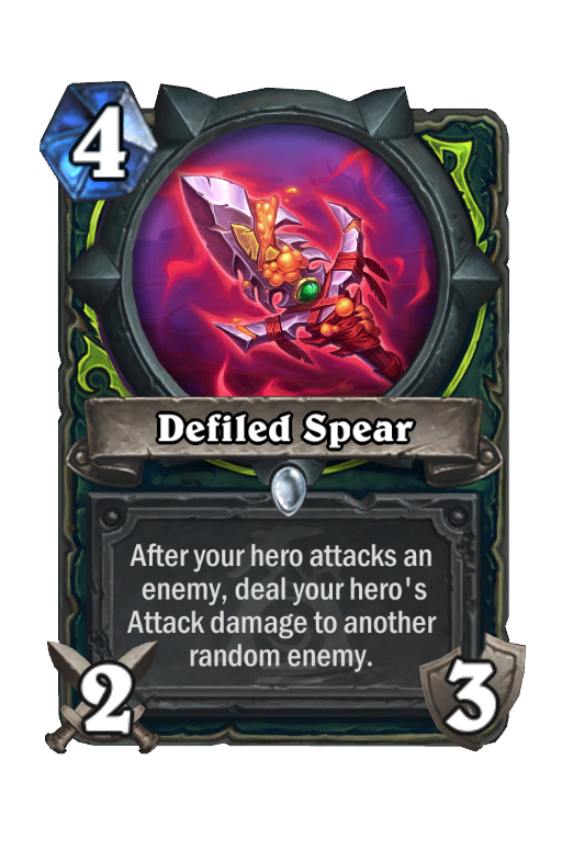 Defiled Spear Hearthstone kártya