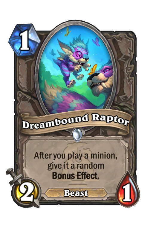 Dreambound Raptor Hearthstone kártya