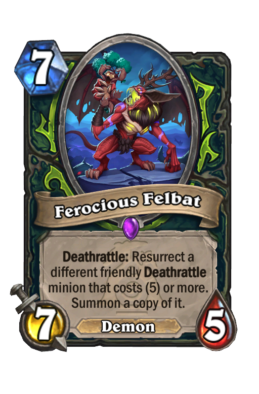 Ferocious Felbat Hearthstone kártya