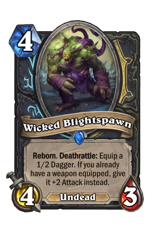 Wicked Blightspawn Hearthstone kártya
