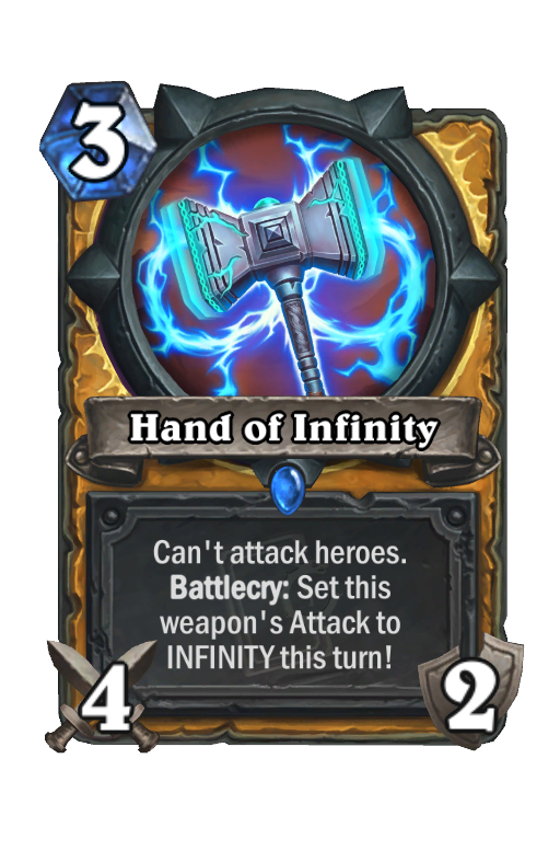 Hand of Infinity Hearthstone kártya