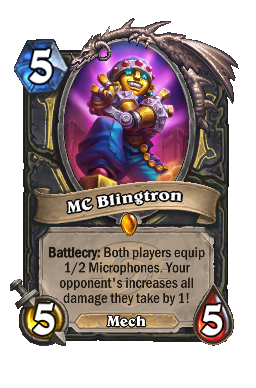 MC Blingtron Hearthstone kártya