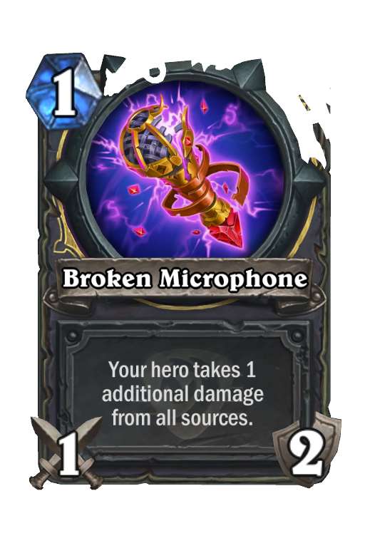 Broken Microphone Hearthstone kártya