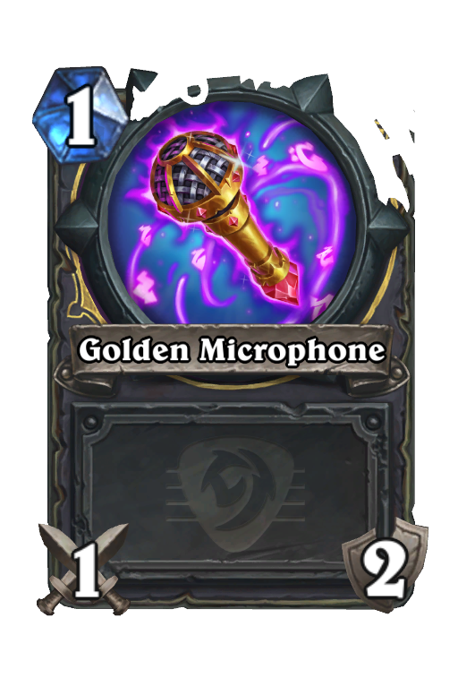 Golden Microphone Hearthstone kártya