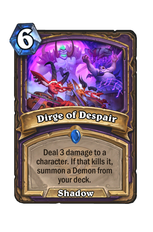 Dirge of Despair Hearthstone kártya