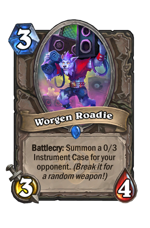 Worgen Roadie Hearthstone kártya