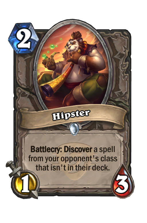 Hipster Hearthstone kártya