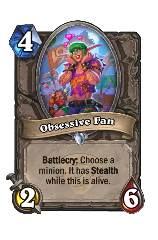 Obsessive Fan Hearthstone kártya