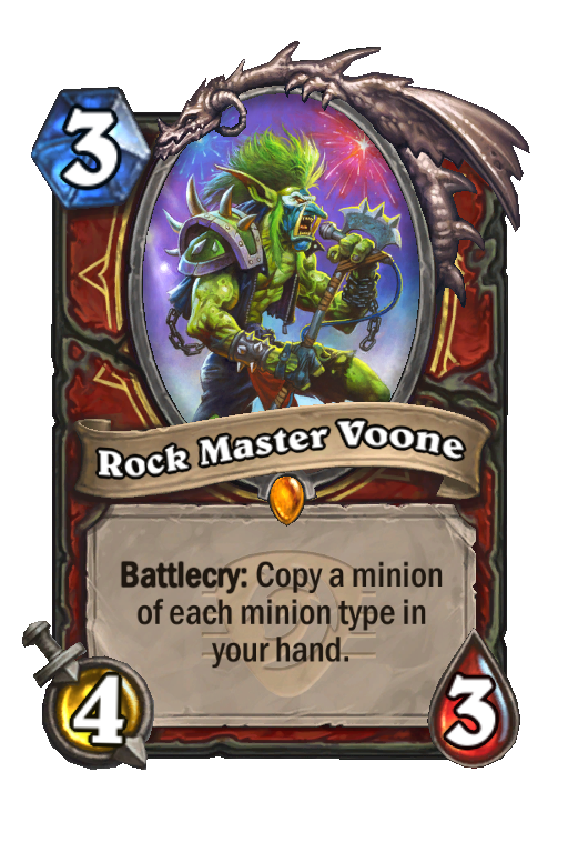 Rock Master Voone Hearthstone kártya