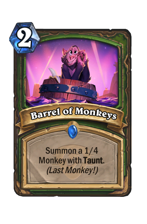 Barrel of Monkeys Hearthstone kártya