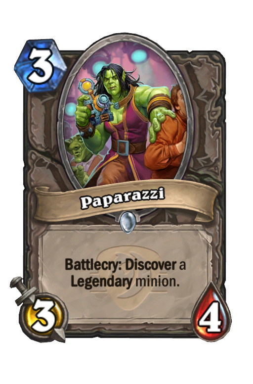 Paparazzi Hearthstone kártya