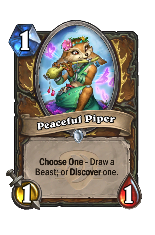 Peaceful Piper Hearthstone kártya
