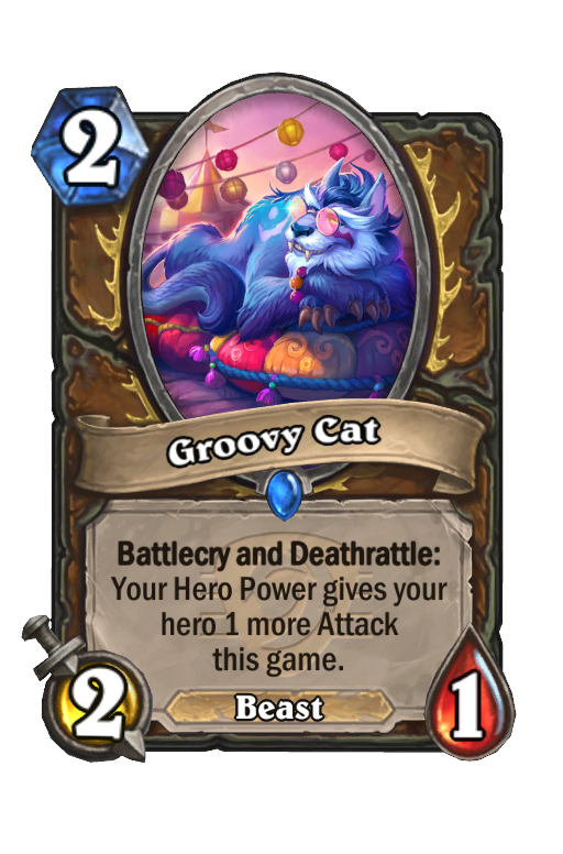 Groovy Cat Hearthstone kártya