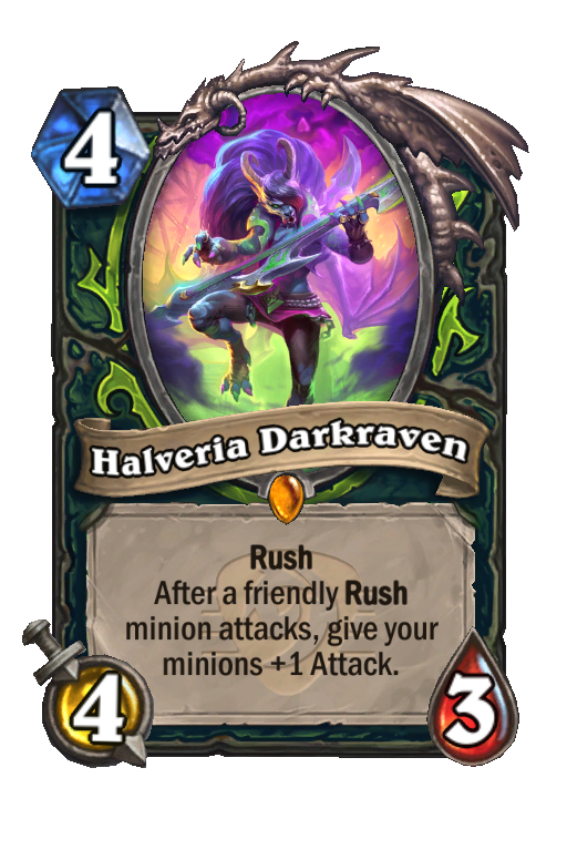 Halveria Darkraven Hearthstone kártya