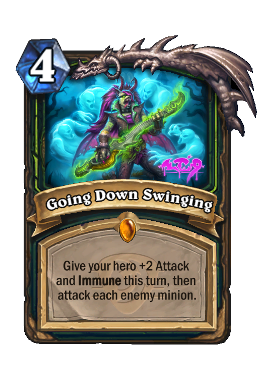 Going Down Swinging Hearthstone kártya