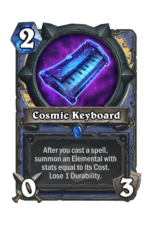 Cosmic Keyboard Hearthstone kártya