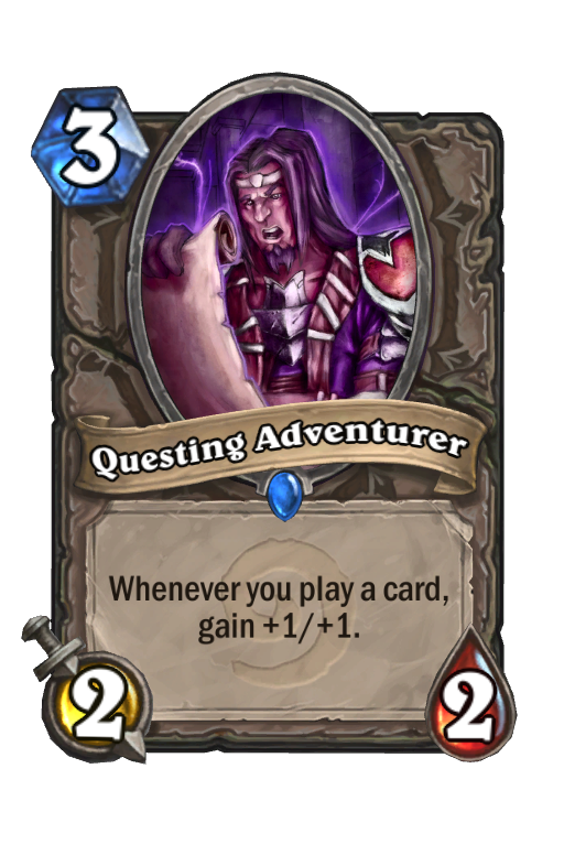 Questing Adventurer Hearthstone kártya