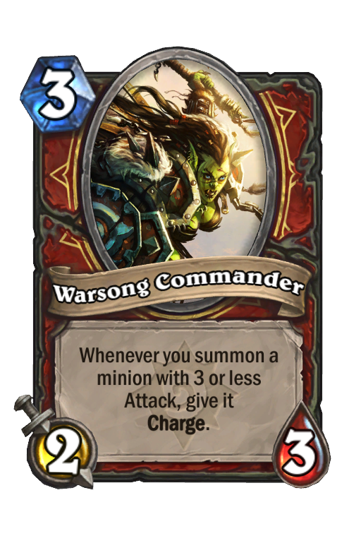 Warsong Commander Hearthstone kártya