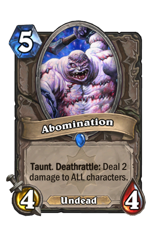Abomination Hearthstone kártya