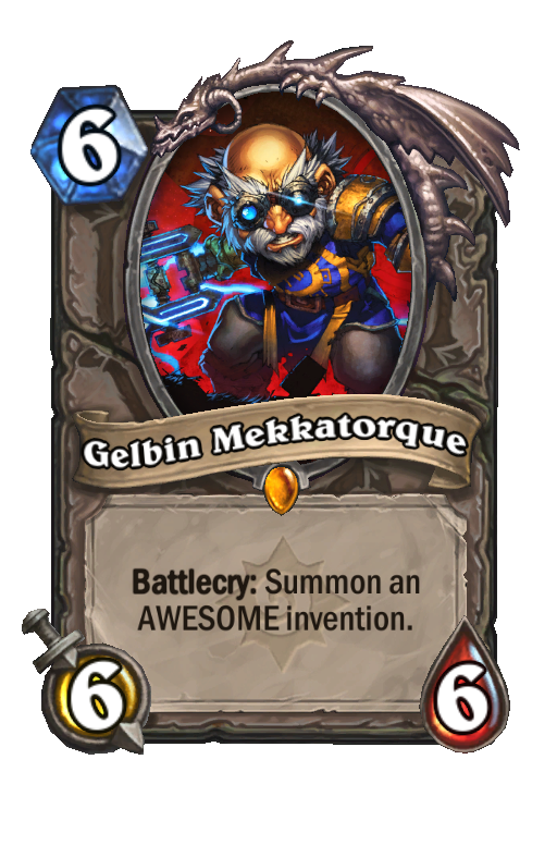 Gelbin Mekkatorque Hearthstone kártya