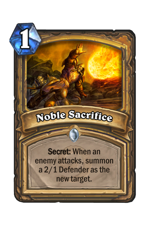 Noble Sacrifice Hearthstone kártya
