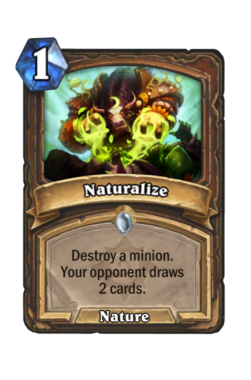 Naturalize Hearthstone kártya