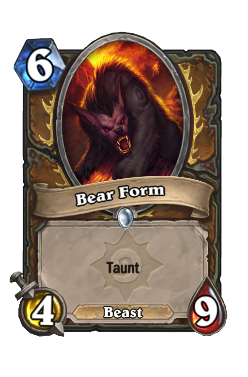 Bear Form Hearthstone kártya
