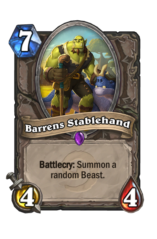 Barrens Stablehand Hearthstone kártya