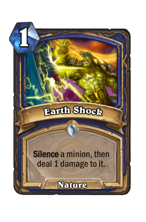 Earth Shock Hearthstone kártya