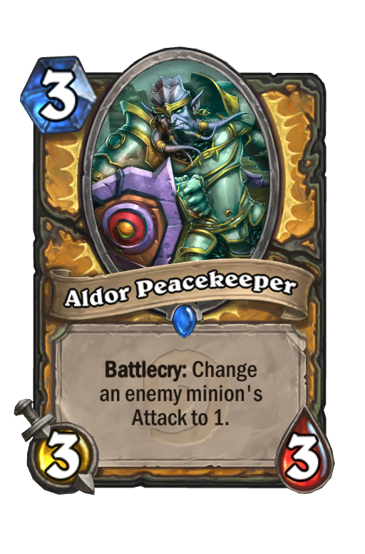 Aldor Peacekeeper Hearthstone kártya