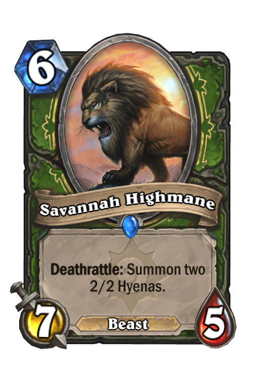 Savannah Highmane Hearthstone kártya