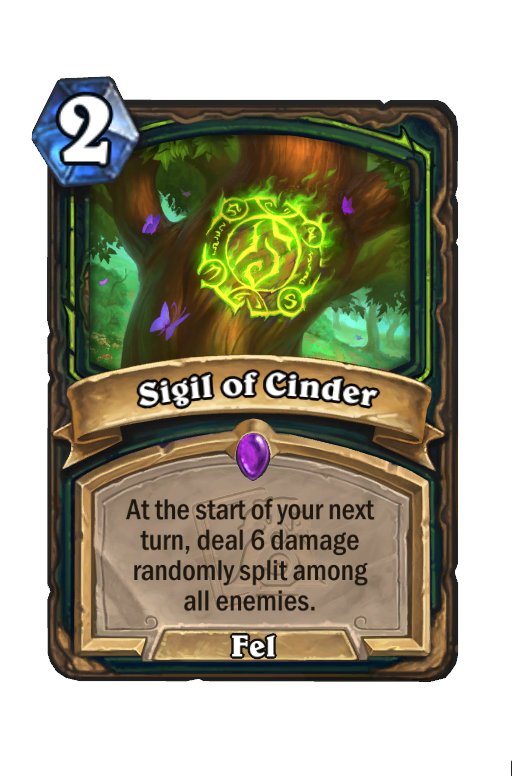 Sigil of Cinder Hearthstone kártya