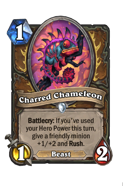 Charred Chameleon Hearthstone kártya
