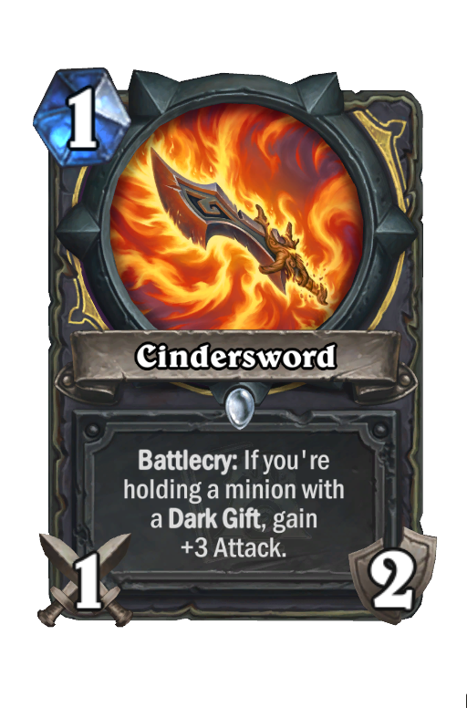 Cindersword Hearthstone kártya