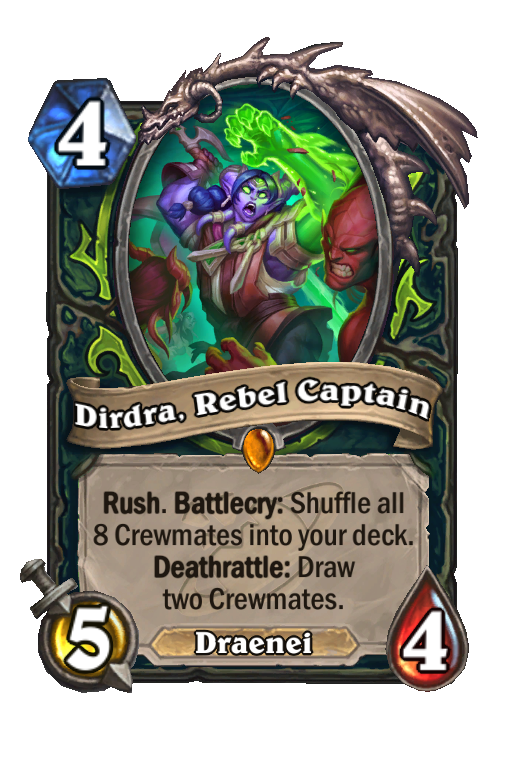 Dirdra, Rebel Captain Hearthstone kártya