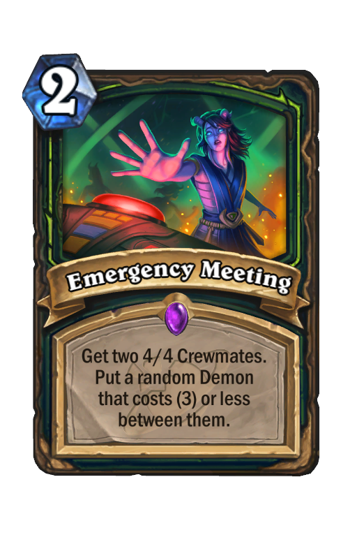 Emergency Meeting Hearthstone kártya