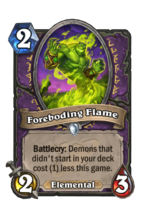 Foreboding Flame Hearthstone kártya
