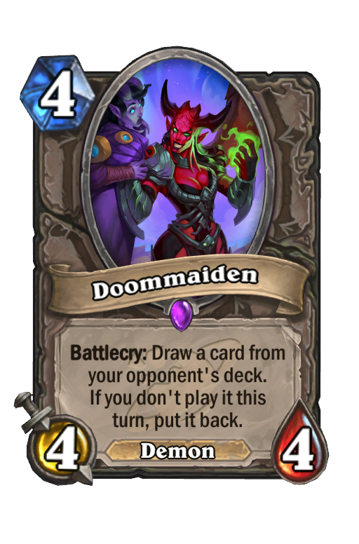 Doommaiden Hearthstone kártya