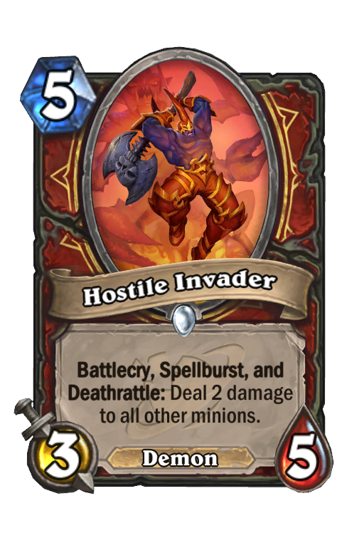 Hostile Invader Hearthstone kártya