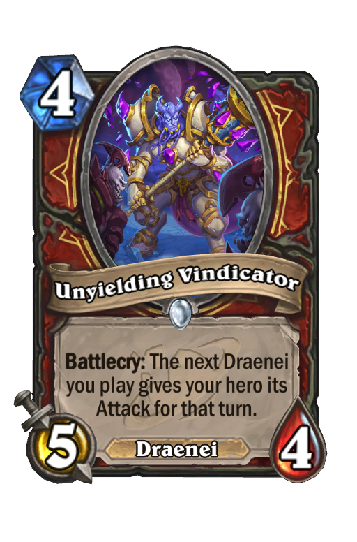 Unyielding Vindicator Hearthstone kártya